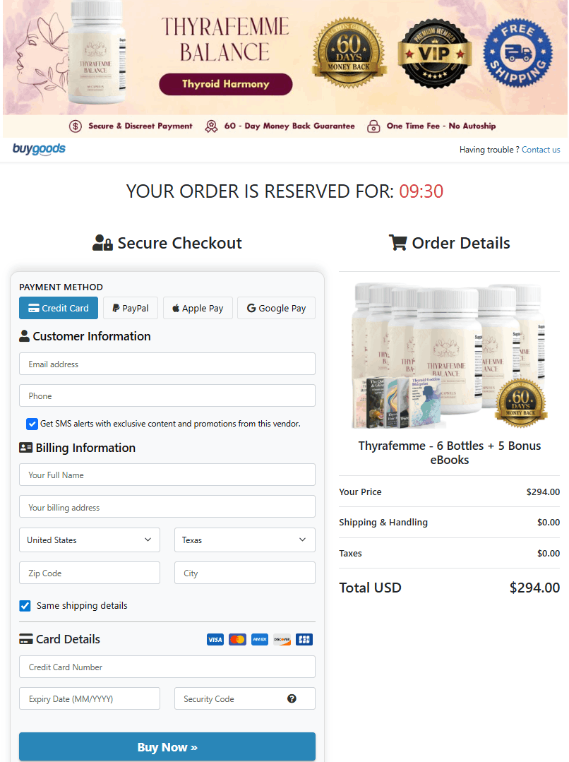 Thyrafemme Balance payment image